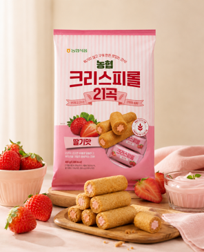 [인스타릴스] (신상품) 농협 크리스피롤 21곡 딸기맛 인플루언서 모집합니다. 
